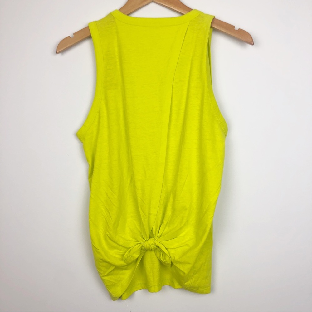 J. Crew Yellow Tie Bank Tank Top Size M - Picture 12 of 12